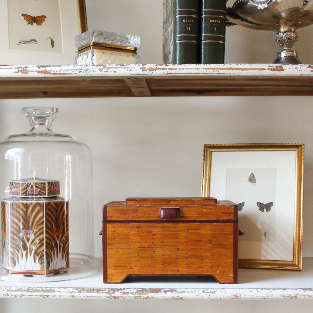 Antique Tramp Art Wooden Box