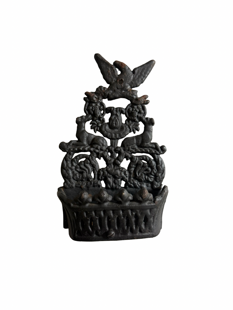 Antique cast Iron Match Holder