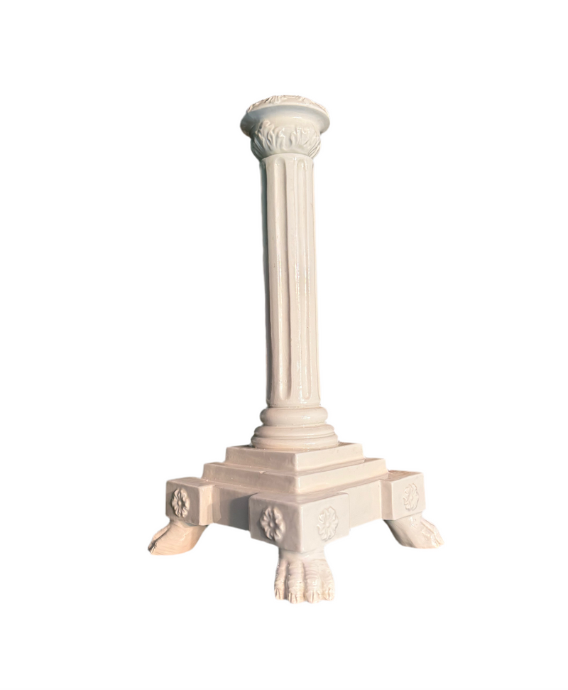 Porcelain footed candle stick