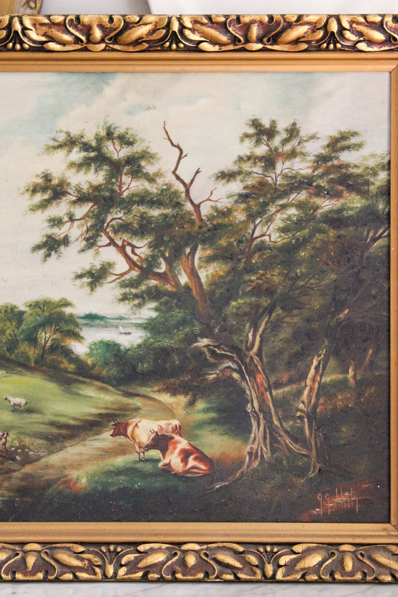 G. Bubbles Pastoral Oil on Canvas