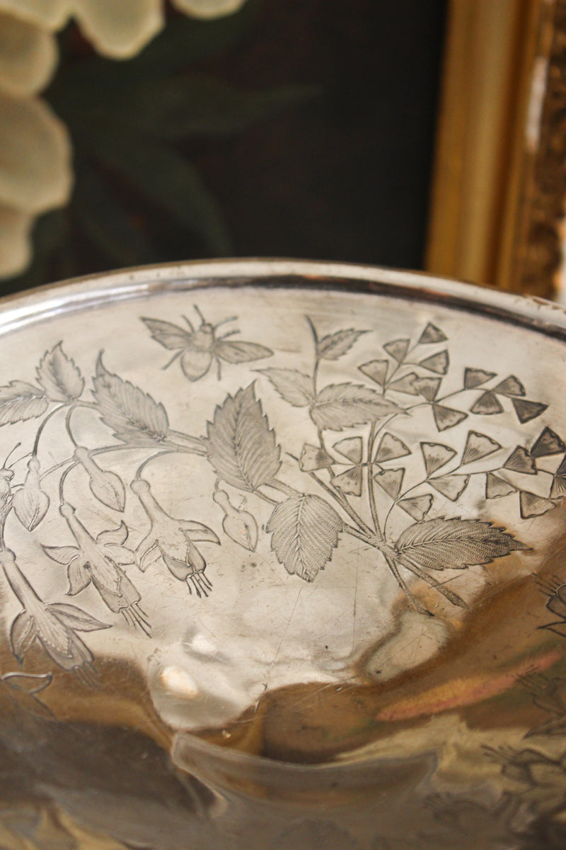 Antique Silverplate Bride Basket