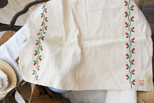 Antique European Linen Runner