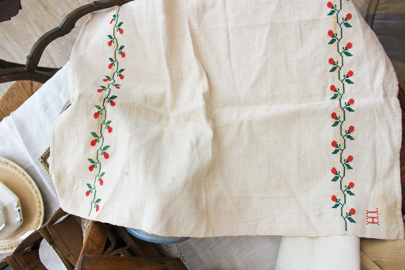 Antique European Linen Runner