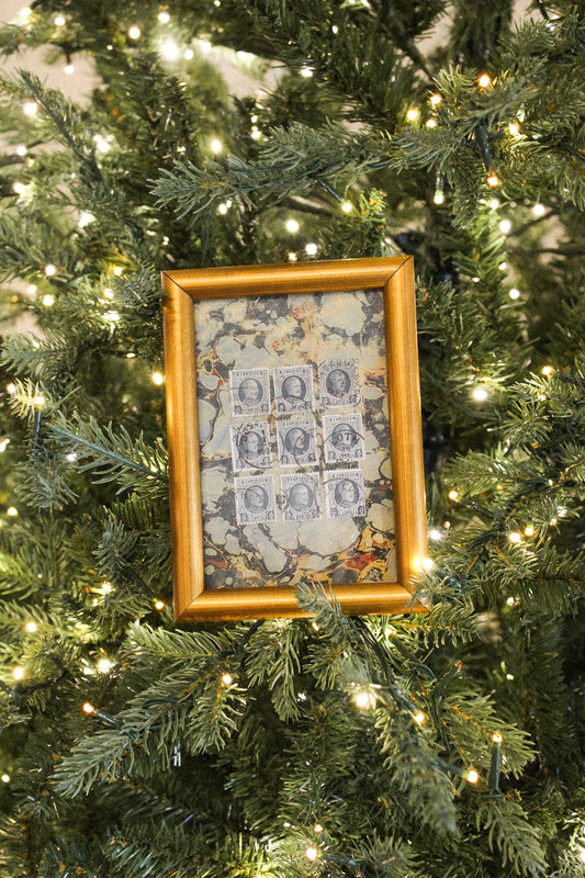 Antique Belgian Stamp Art - Storm