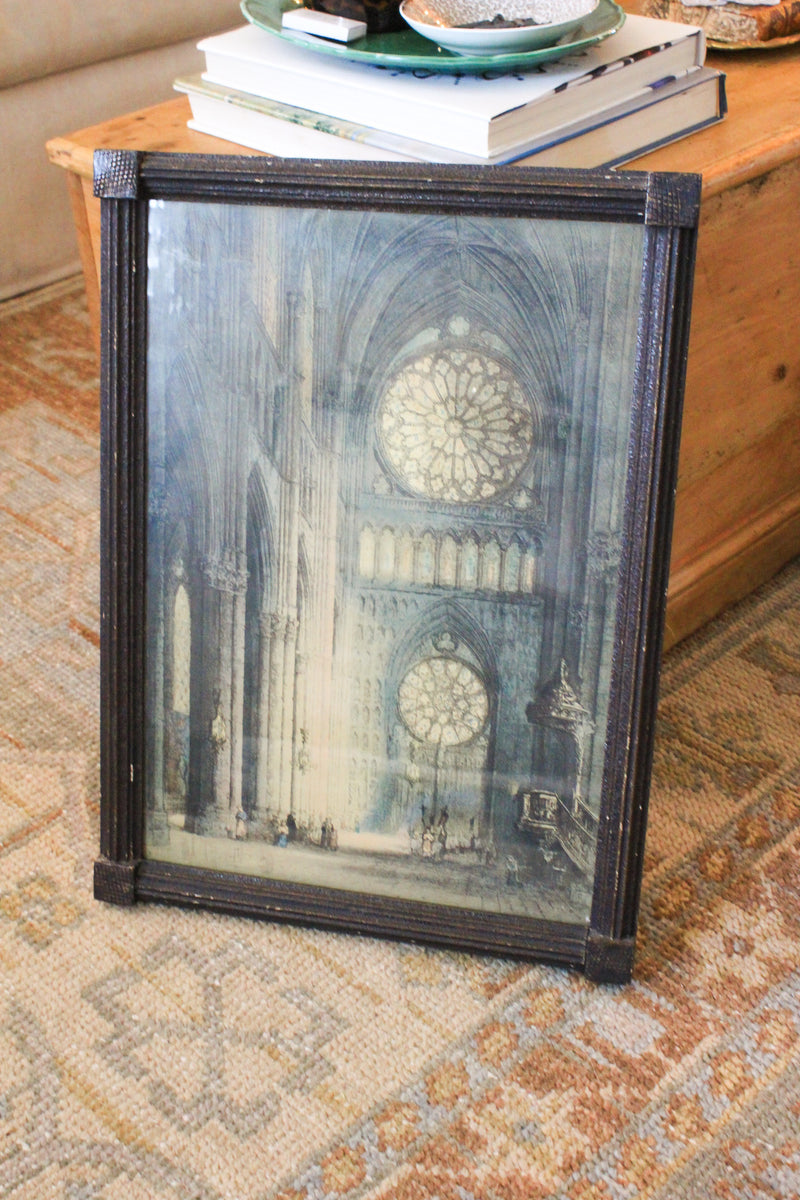 Antique Framed Architectural Print