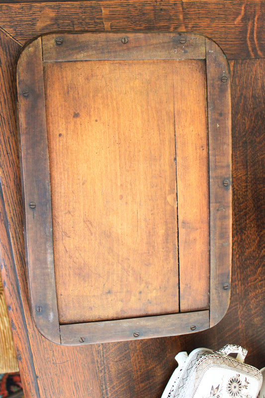 Antique English Wooden Serving Tray