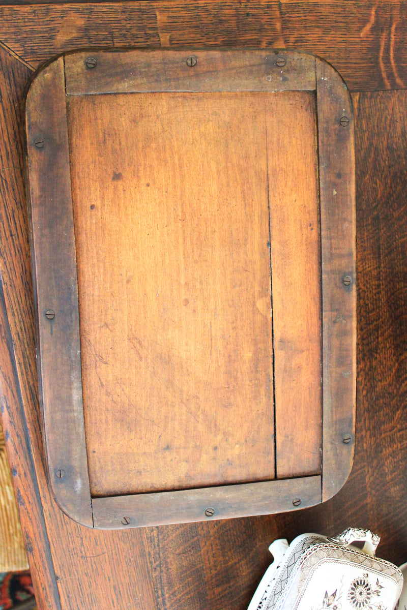 Antique English Wooden Serving Tray
