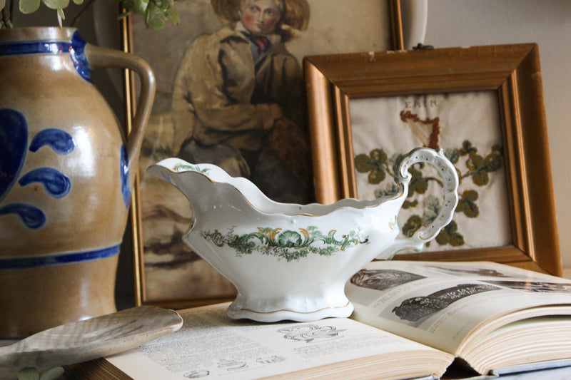 Antique Porcelain Gravy Boat by John Maddock & Sons