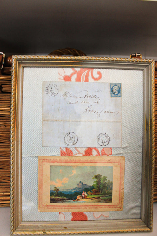 Custom Framed French Ephemera Collage