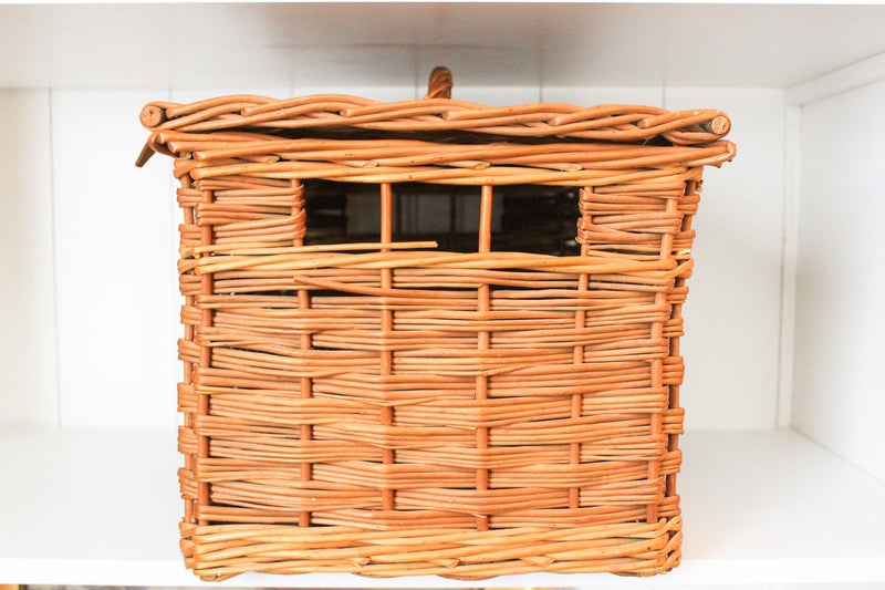 Antique English Wicker Food Hamper