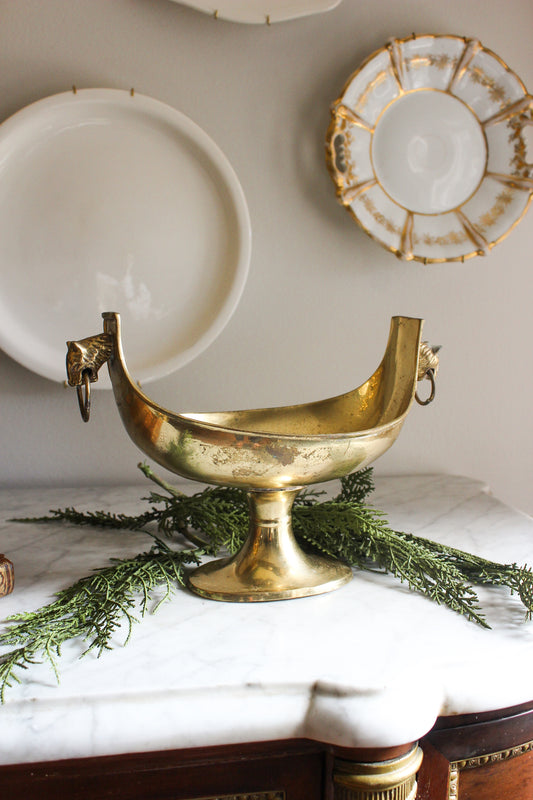 Hollywood Regency Tiger Head Compote