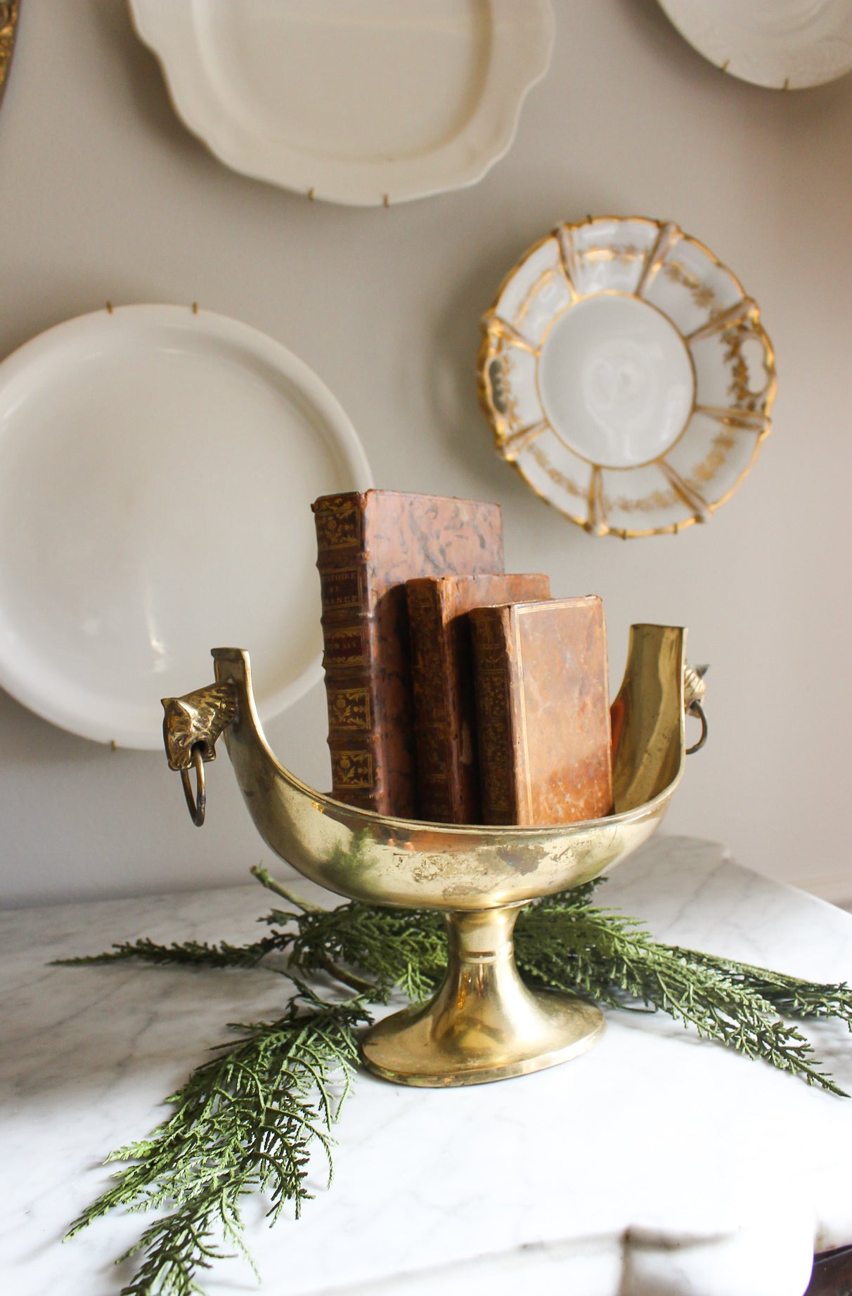 Hollywood Regency Tiger Head Compote