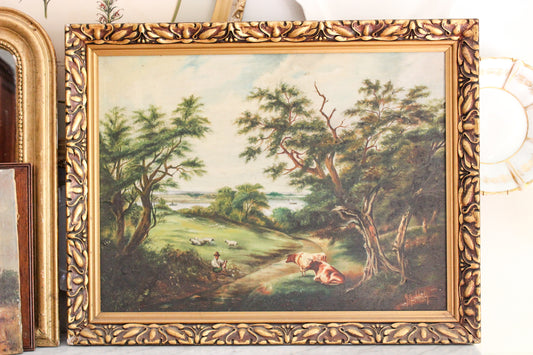 G. Bubbles Pastoral Oil on Canvas