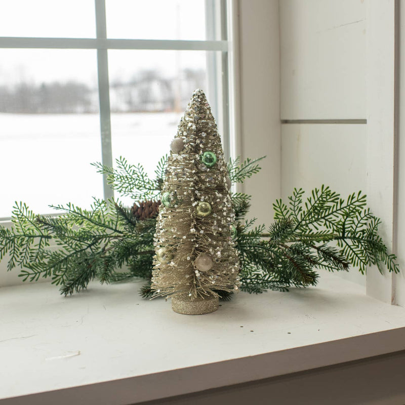 Vintage inspired bottle brush tree