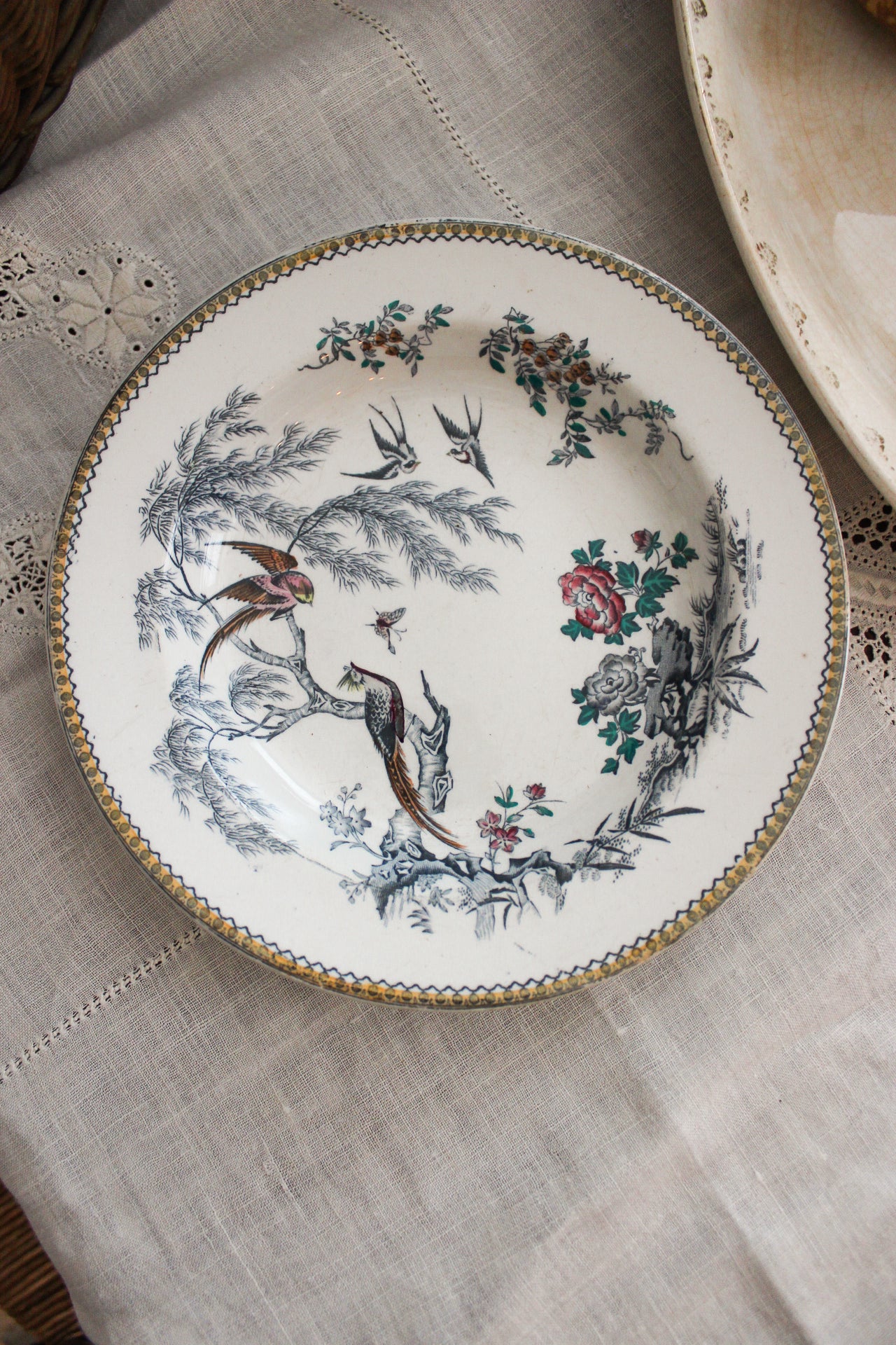 Antique Thomas Elsmore & Son “Parisian Granite” Plate