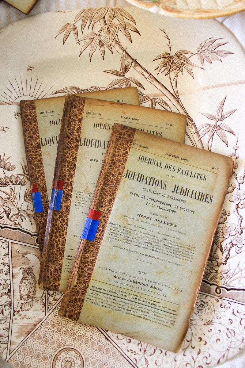 Antique French Legal Journals, 1890s