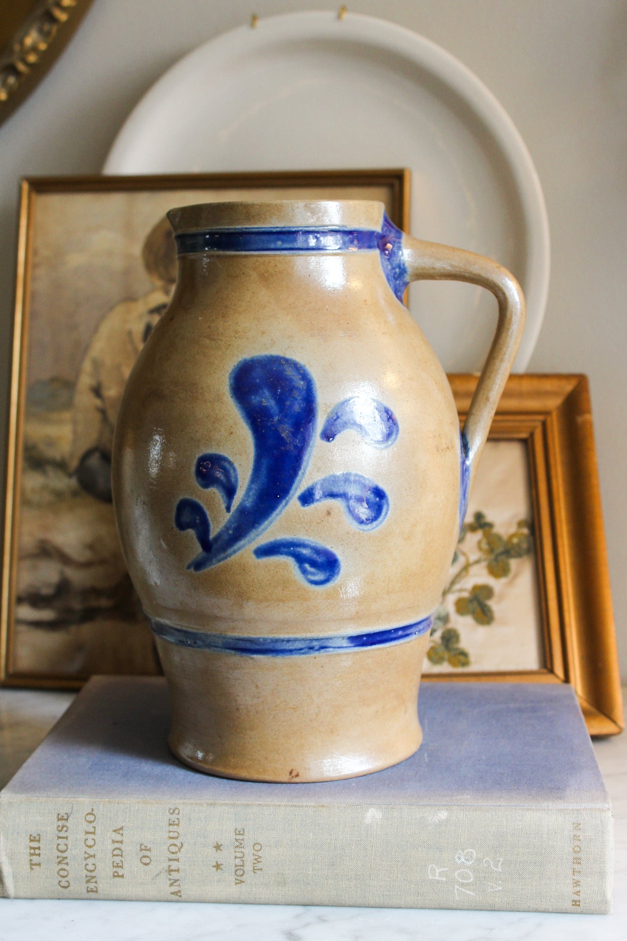 Portuguese Salt-Glazed Stoneware Pitcher
