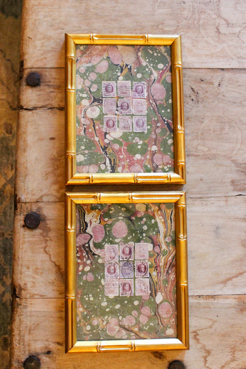 Antique Belgian Stamp Art - Berry Set