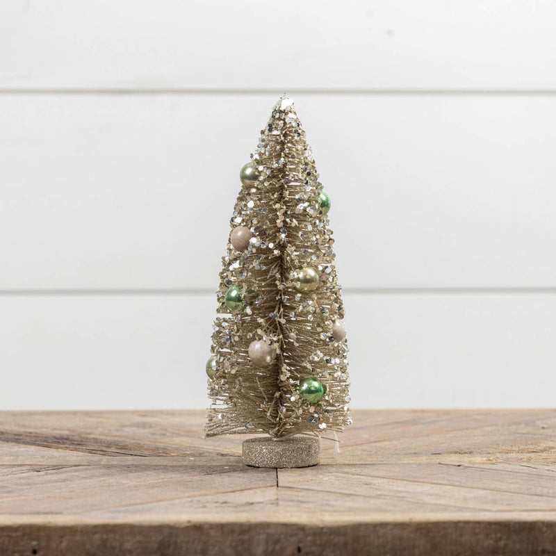 Vintage inspired bottle brush tree