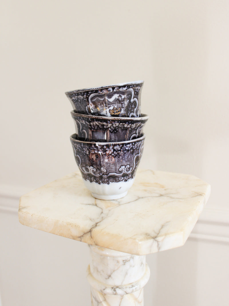 Victorian Mulberry Transferware Egg Cup