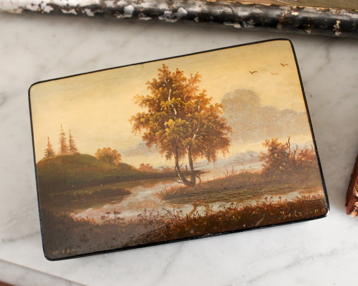 Hand Painted Lacquered Box