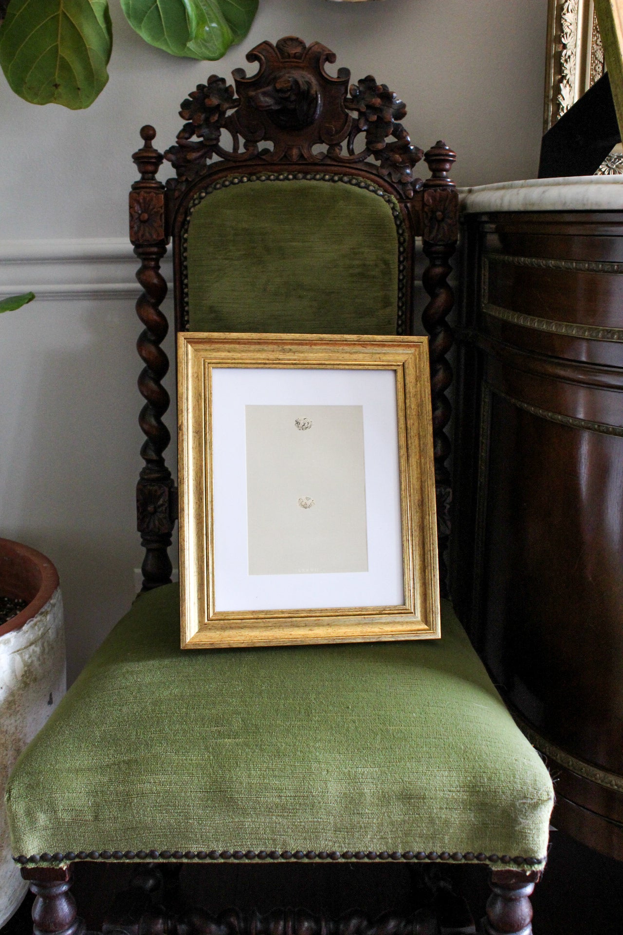 Antique Lithograph in Modern Frame