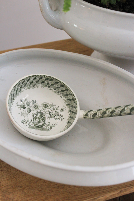 Ironstone Transfer Ware Ladle