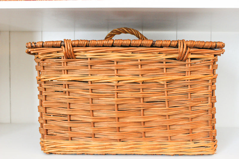 Antique English Wicker Food Hamper