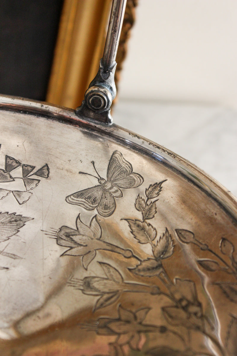 Antique Silverplate Bride Basket