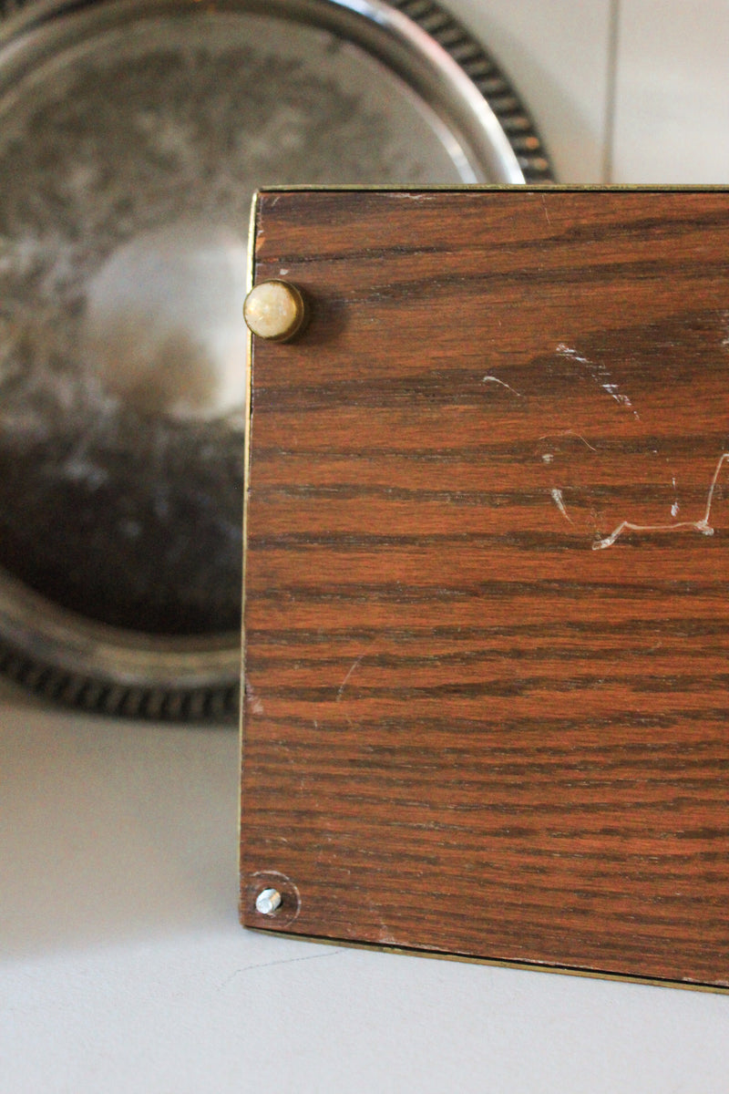 Vintage Brass Gallery Tray
