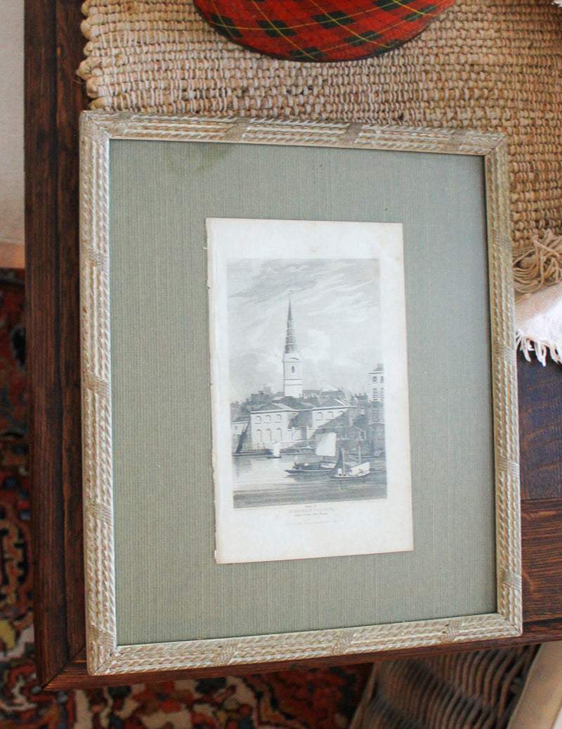 Pair of Antique English Architectural Engravings