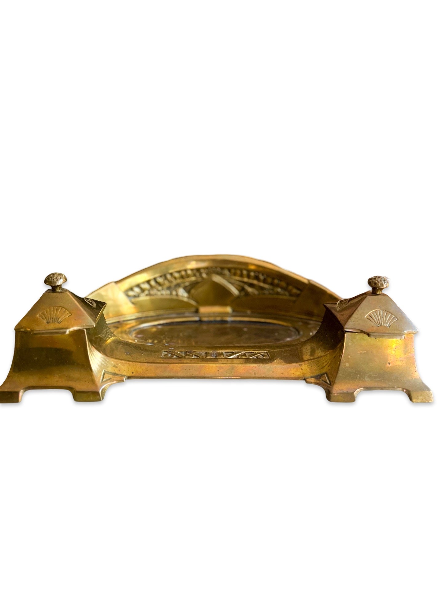 Vintage Brass Inkwell