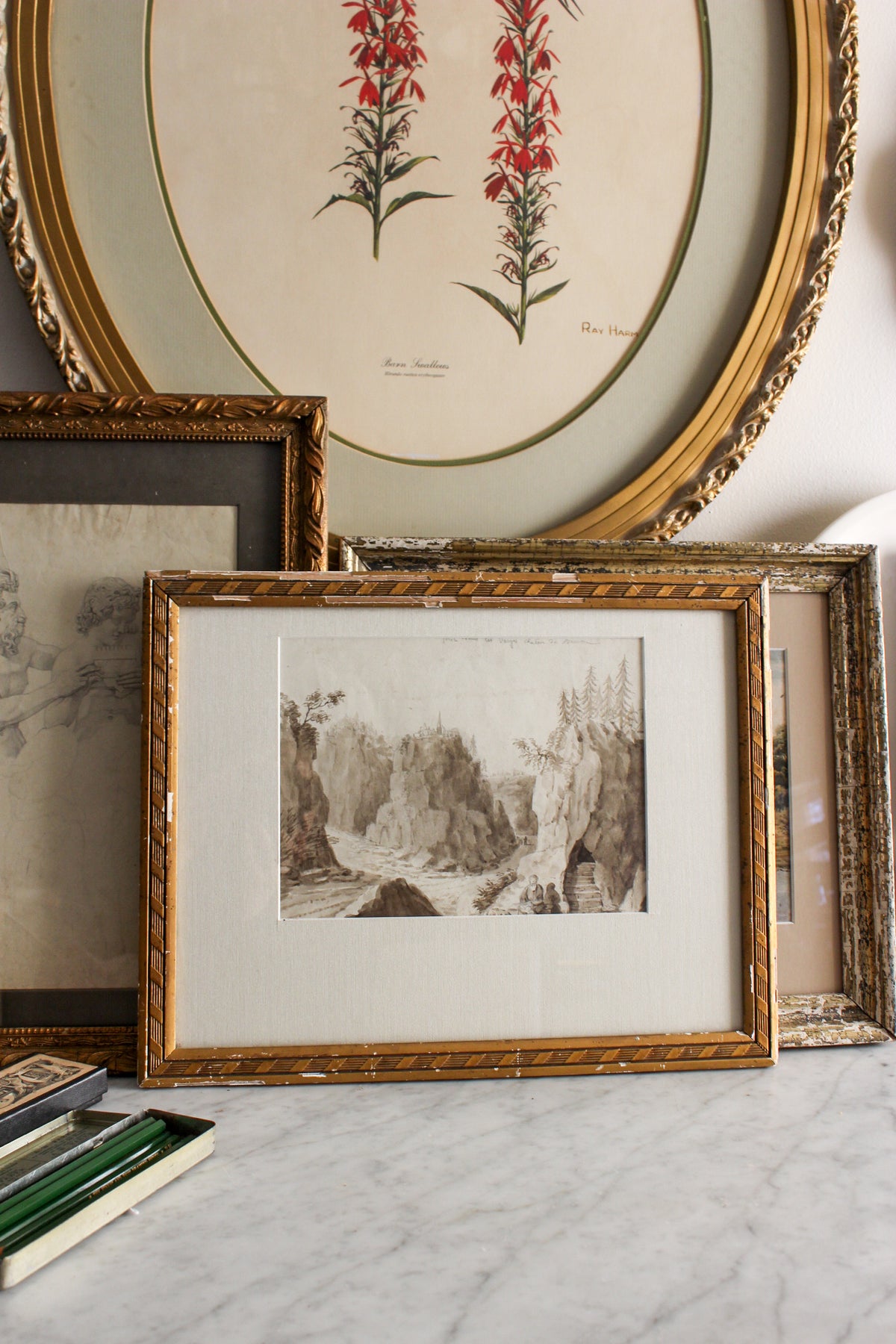 Late 18c Diluted Ink Painting – Odelia's Home