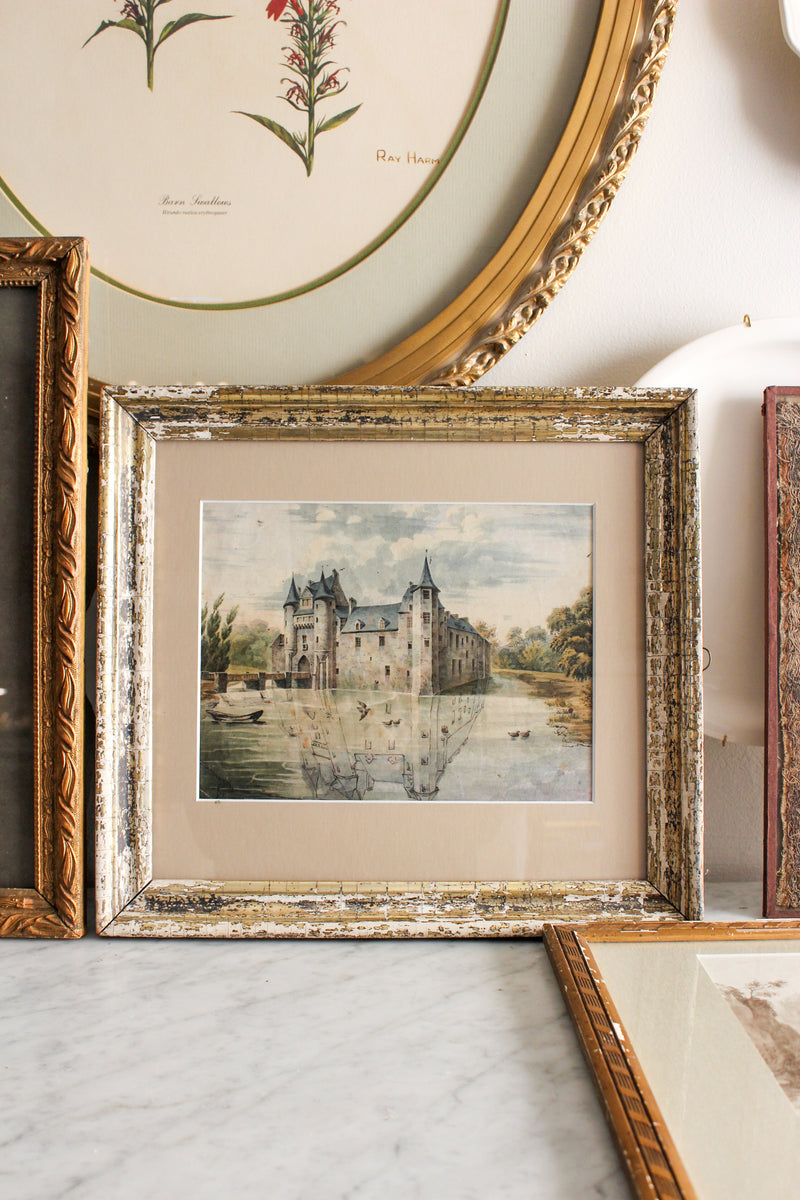 Grand Château Watercolor -19c