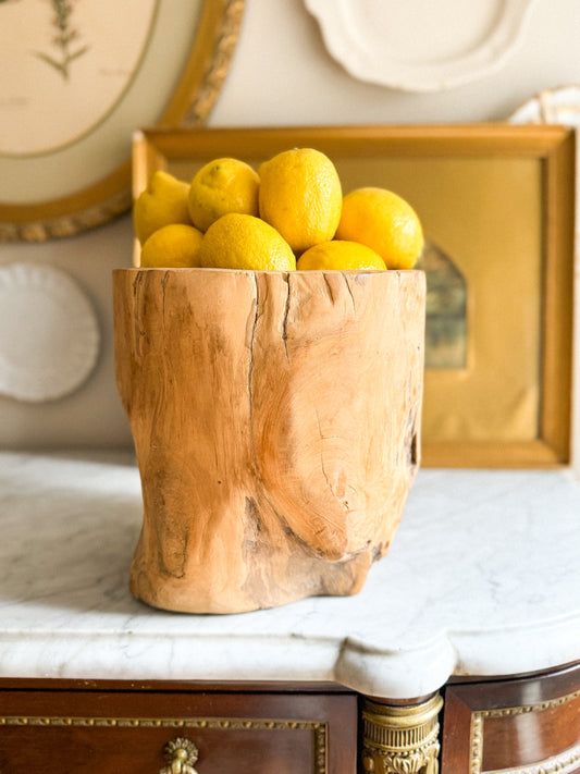 Hand Carved Wood Vessel