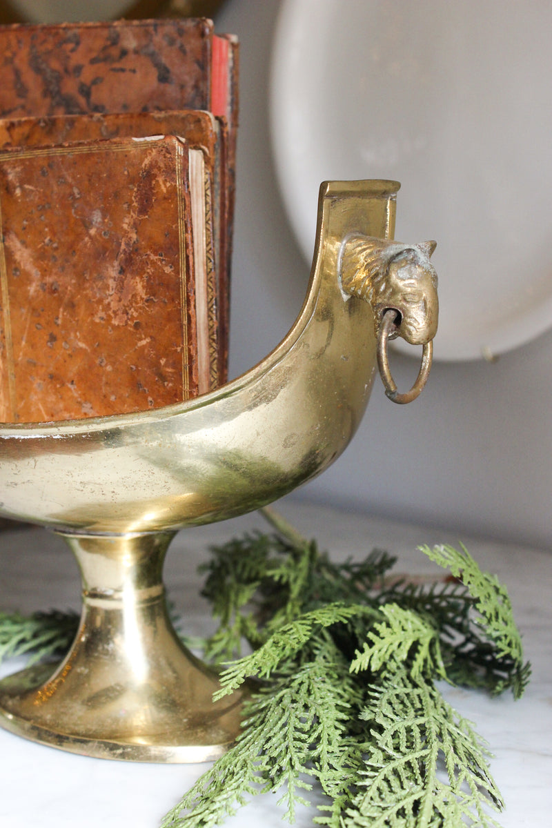 Hollywood Regency Tiger Head Compote