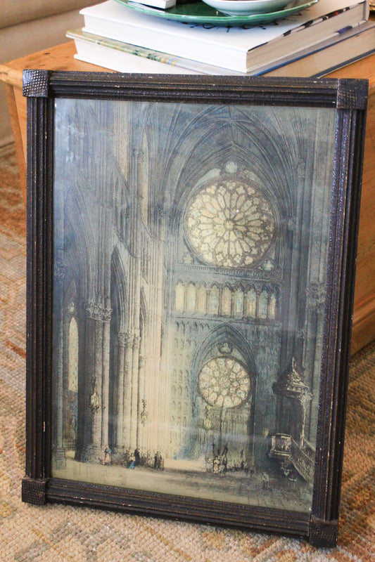 Antique Framed Architectural Print