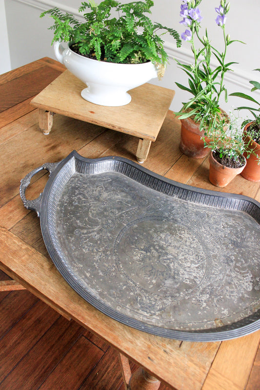 Silver Plate Butler Service Tray