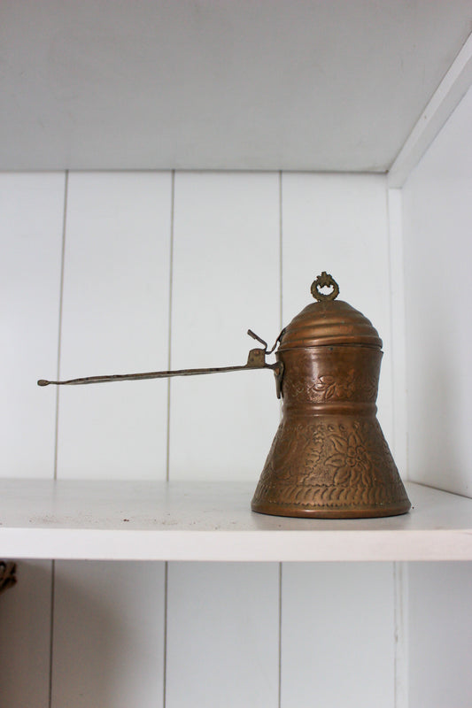 Antique Copper Stovetop Coffee Roaster