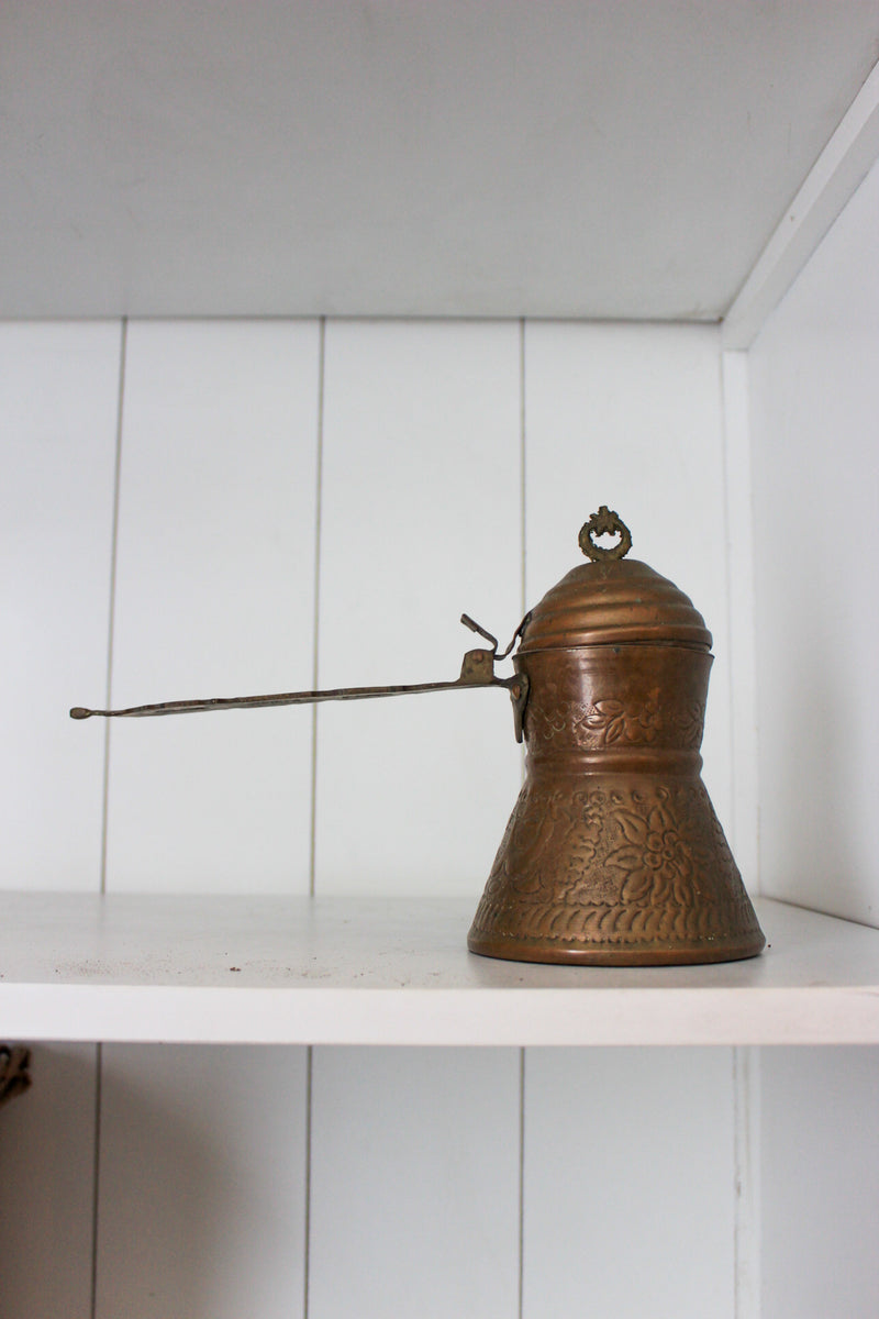 Antique Copper Stovetop Coffee Roaster