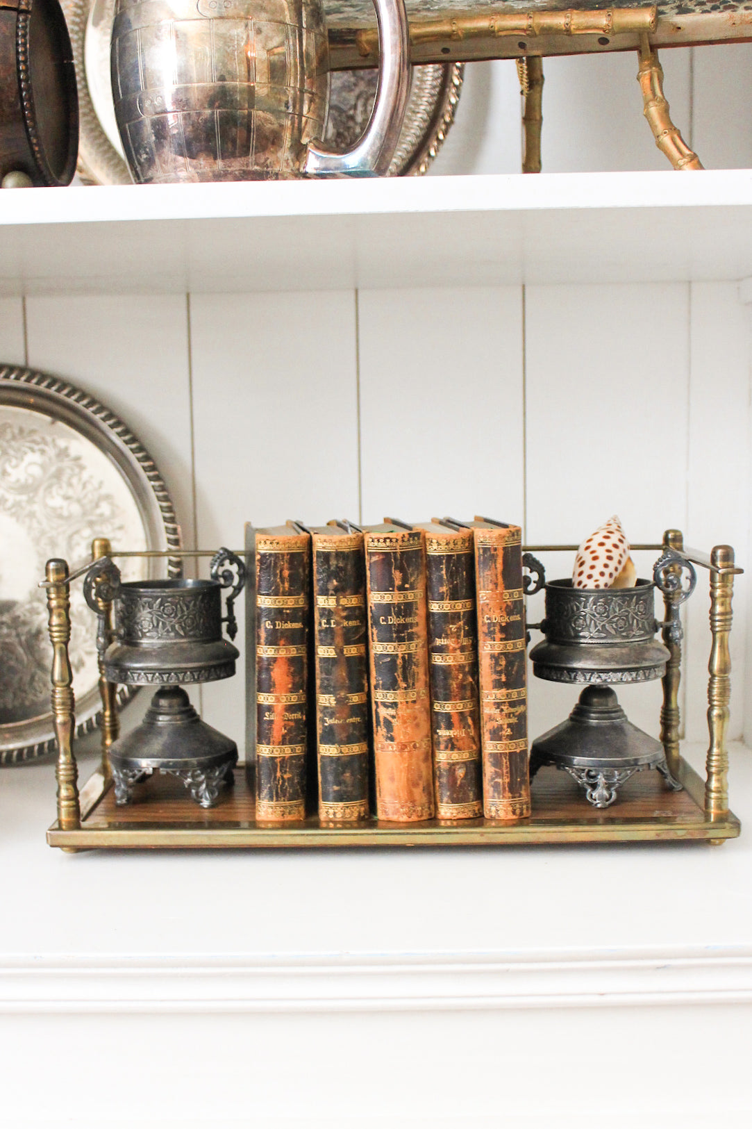 Vintage Brass Gallery Tray