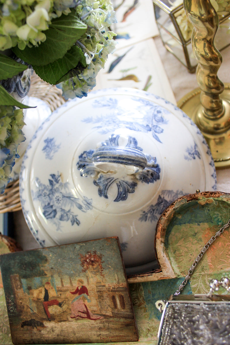 French Sarreguemines Flore Tureen