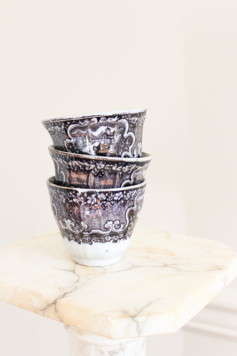 Victorian Mulberry Transferware Egg Cup