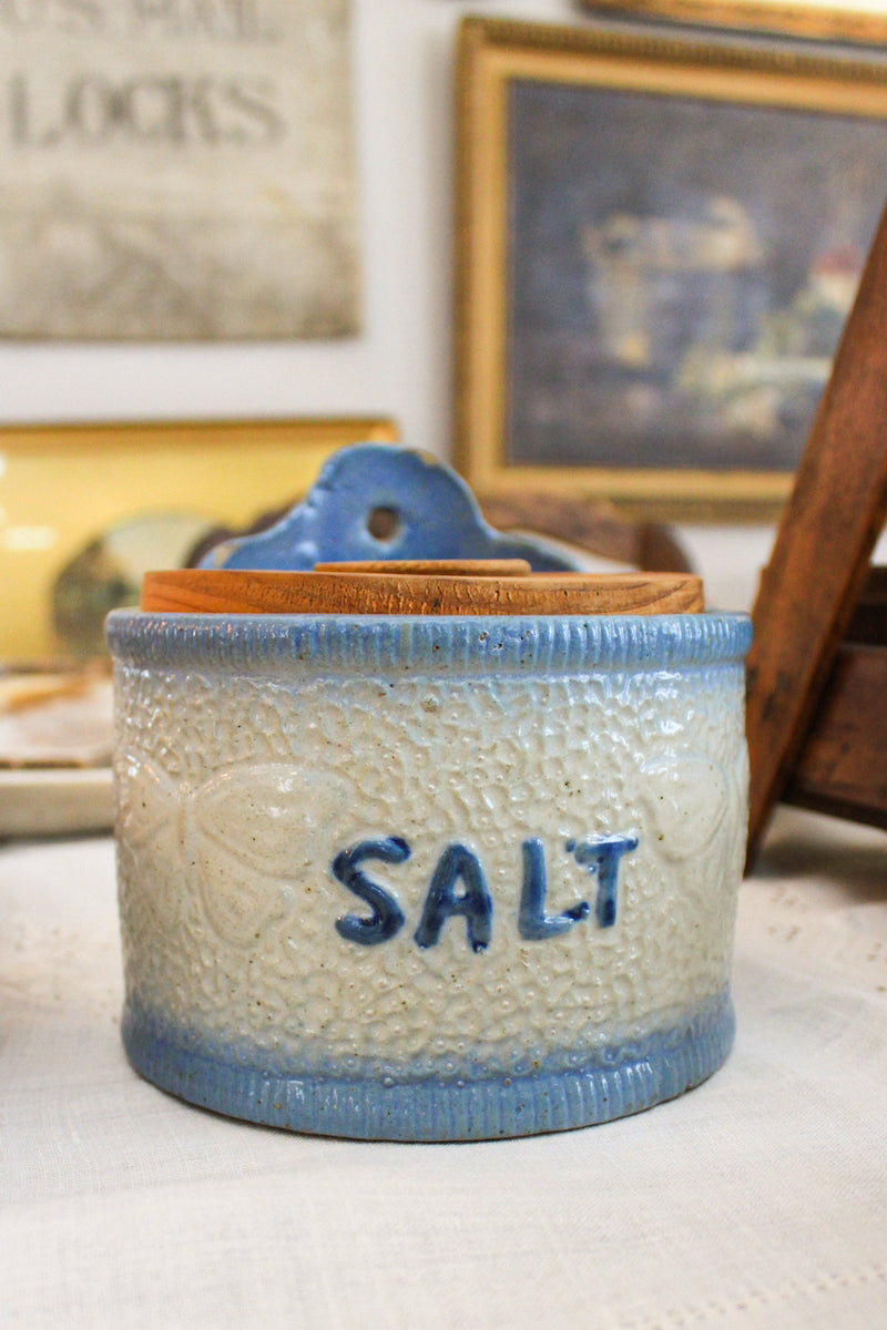 Antique Butterfly English Salt Box