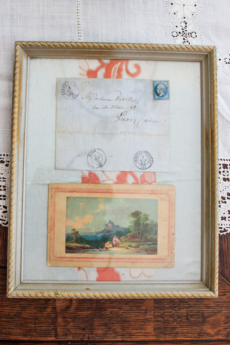 Custom Framed French Ephemera Collage