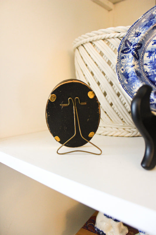 Antique Oval Brass Picture Frame