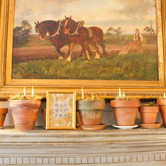 Antique Belgian Stamp Art - Dawn