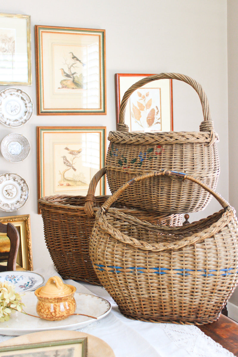Antique European Market Basket
