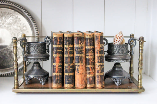Vintage Brass Gallery Tray
