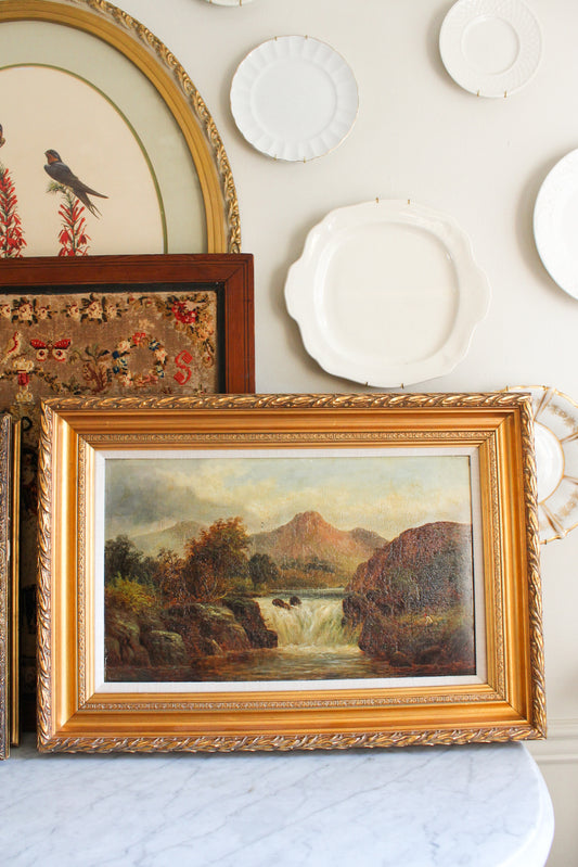 Mountain Scene Landscape Oil Painting